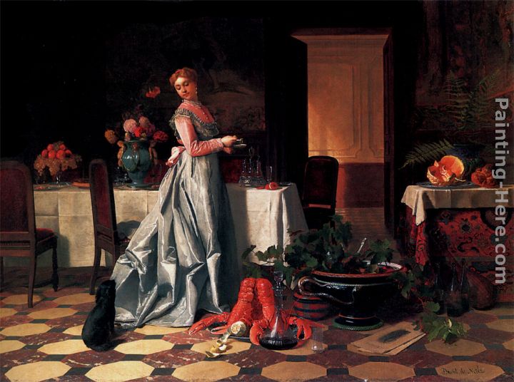 Preparing The Banquet painting - David Emile Joseph de Noter Preparing The Banquet art painting